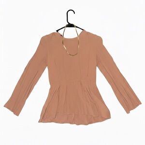 Elegant Women's Blouse in Warm Tan